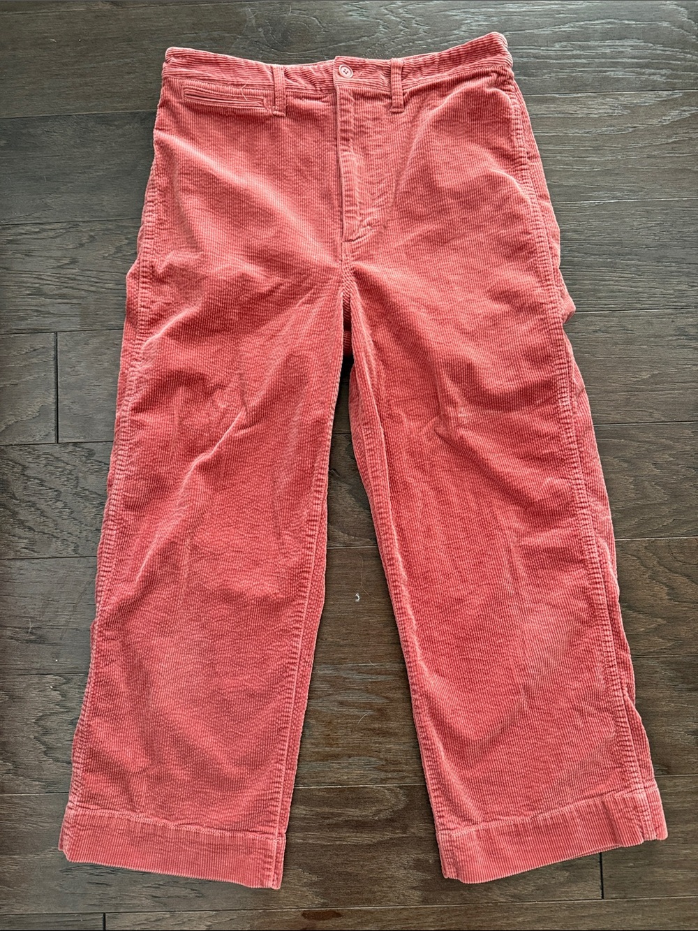 Madewell J Crew Women’s Slim Emmett Wide-Leg Crop Pants: Corduroy Edition Sz 29